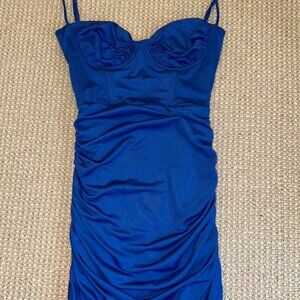 LUCY IN THE SKY - BLUE CORSET MINI DRESS